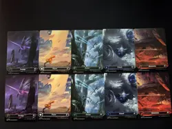 EoE borderless full land set in both foil and non foil. MTG NM - Image 1