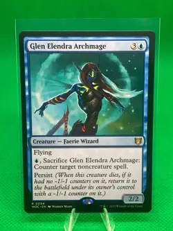MTG - GLEN ELENDRA ARCHMAGE - Wilds of Eldraine Com (R) - Image 1