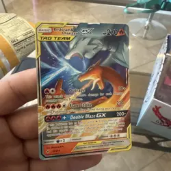 Pokemon TCG Reshiram & Charizard GX Holo Card 20/214 Unbroken Bonds Mint - Image 1
