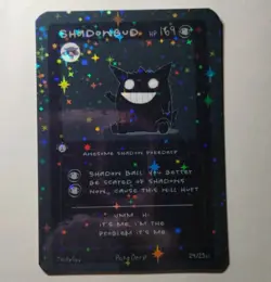 Pokemon Gengar Shadowbud 24/25 1st Edition Pokederp Star Holo JWillyGuy - Image 1