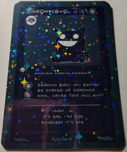 Pokemon Gengar Shadowbud 24/25 1st Edition Pokederp Star Holo JWillyGuy - Image 2