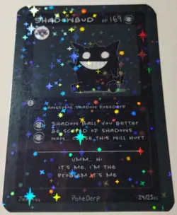 Pokemon Gengar Shadowbud 24/25 1st Edition Pokederp Star Holo JWillyGuy - Image 3