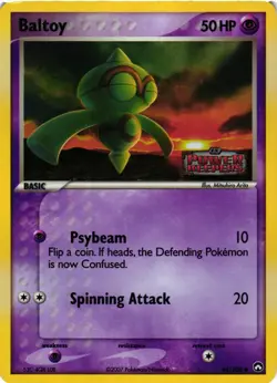 Pokemon TCG Baltoy 44/108 ex Power Keepers Reverse Holo Stamped HP - Image 1