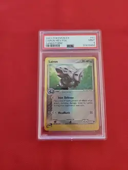 Pokemon: Lairon #41/100 Rev Foil Rare EX Sandstorm 2003 Vintage - PSA 9 - E80 - Image 1