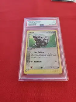 Pokemon: Lairon #41/100 Rev Foil Rare EX Sandstorm 2003 Vintage - PSA 9 - E80 - Image 3
