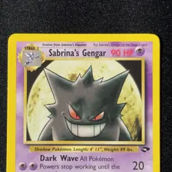 Sabrina's Gengar 29/132 Rare Gym Challenge Unlimited WOTC Pokemon Vintage - Image 3