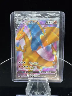 Pokemon Charizard v Full Art Holo Rare Black SEALED Star Promo SWSH050 - Image 1
