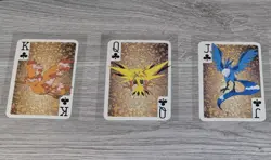 1998 POKEMON TELEVI-KUN MAGAZINE PLAYING CARDS MOLTRES ZAPDOS ARTICUNO - Image 1