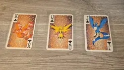 1998 POKEMON TELEVI-KUN MAGAZINE PLAYING CARDS MOLTRES ZAPDOS ARTICUNO - Image 2