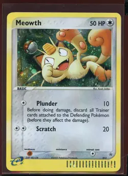 Meowth Holo Black Star Tin Promo Ex 013 EX Era Pokemon - Image 1