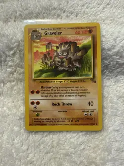 Pokemon TCG Graveler Fossil 37/62 Regular 1999-2000 Wizards Base Set - LP - Image 1