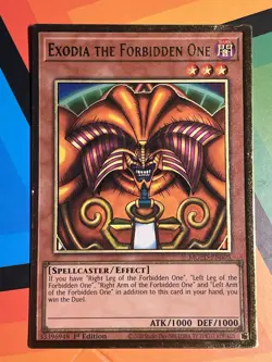 YUGIOH • EXODIA THE FORBIDDEN ONE • ULTRA RARE • 1st EDITION • MGED-EN005 • NM - Image 1