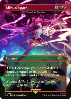 MTG FOIL Chandra's Ignition (Miku's Spark) (Hatsune Miku) - Secret Lair Drop - Image 1