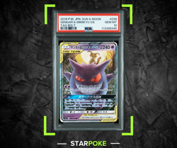 Pokemon PSA 10 Gengar & Mimikyu GX 038/095 Sun Moon Tag Bolt Tag Team Japanese - Image 1