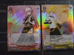 Signed Weiss Schwarz Hatsune Miku Project DIVA f 2nd ENGLISH XR Lot Of 2 FOIL - Image 1