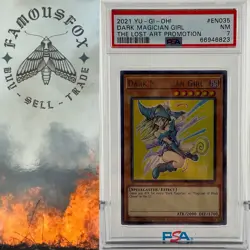 2021 YU-GI-OH! THE LOST ART PROMOTION LART-EN035 DARK MAGICIAN GIRL PSA 7 NM - Image 1