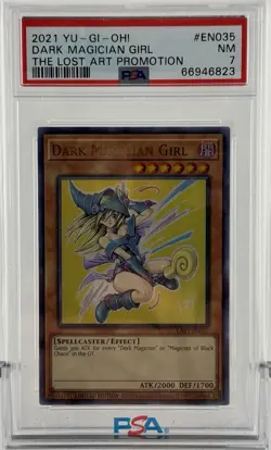 2021 YU-GI-OH! THE LOST ART PROMOTION LART-EN035 DARK MAGICIAN GIRL PSA 7 NM - Image 2