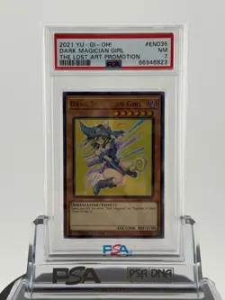 2021 YU-GI-OH! THE LOST ART PROMOTION LART-EN035 DARK MAGICIAN GIRL PSA 7 NM - Image 3