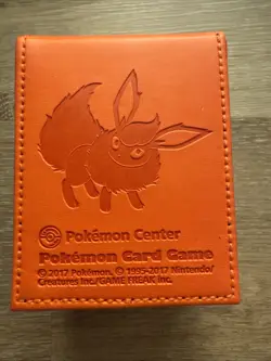 Pokemon Center Official Card Game Flip Deck Case Flareon Eevee Collection - Image 3
