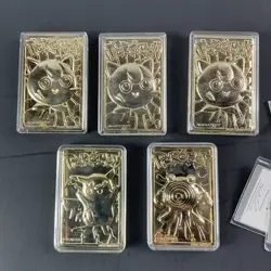 Pokemon 24K Gold Plated Trading Card 1999 Burger King Limited Edition LOT of 5 - Image 1