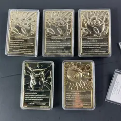 Pokemon 24K Gold Plated Trading Card 1999 Burger King Limited Edition LOT of 5 - Image 2