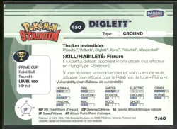 Pokemon Danone #50 Diglett 7/40 Pokemon Stadium Card - Image 2