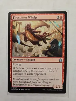 Firespitter Whelp - Foundations - LP - Uncommon - Creature - MTG Magic - Image 1