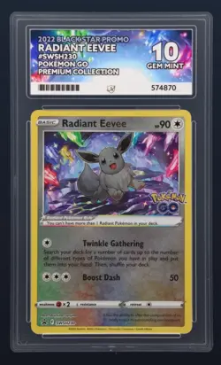 Pokemon TCG Radiant Eevee Black Star Promo Pokemon Go SWSH230 Ace 10 - Image 3