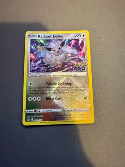 Pokemon TCG Radiant Eevee Black Star Promo From Pokemon Go SWSH230 - Image 1