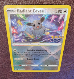 Pokemon TCG Radiant Eevee SWSH230 Pokemon GO Black Star Promo - Image 2