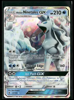Alolan Ninetales GX 22/145 Holo - Pokemon TCG SM - Guardians Rising - Image 1