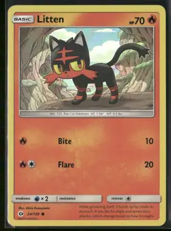 Litten - 24/149 (Water Web Holo) 024/149 Holo - Pokemon TCG - Image 1