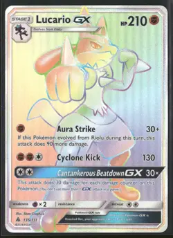 Lucario GX (Secret) 135/131 Holo - Pokemon TCG SM - Forbidden Light - Image 1