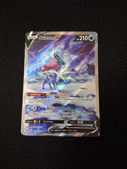 Suicune v GG38/GG70 Crown Zenith: Galarian Gallery Holo Pokemon Card TCG - Image 1