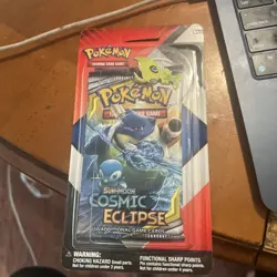Pokemon Cosmic Eclipse & Chilling Reign 2 Pack Blister w/ Pin - NEW - Image 1