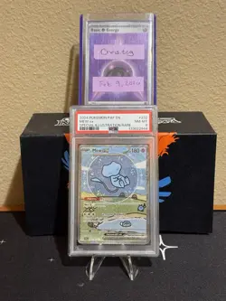 Mew EX Holo PSA 8 Sv: Paldean Fates 232/091 Shiny Rare Pokemon TCG 2024 English - Image 1