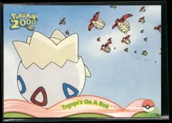 Togepi's On A Roll #1 - Pokemon Topps Pokemon 2000 Movie Blue Logo NM - Image 1
