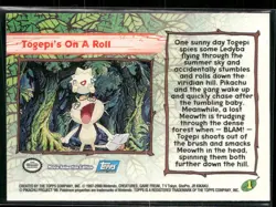 Togepi's On A Roll #1 - Pokemon Topps Pokemon 2000 Movie Blue Logo NM - Image 2