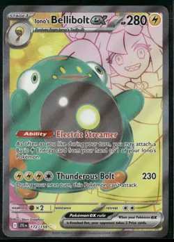 Iono's Bellibolt EX 172/159 Full Art - Pokemon TCG Journey Together 2025 NM - Image 1