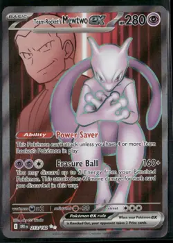 Team Rocket's Mewtwo EX 213/182 - Pokemon TCG Destined Rivals 2025 NM - Image 1