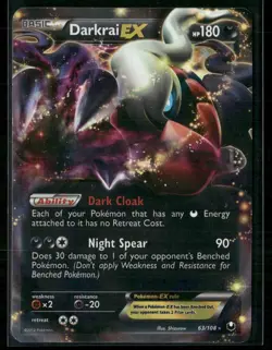Darkrai EX 63/108 - Pokemon TCG Dark Explorers Ultra Rare 2012 - Image 1