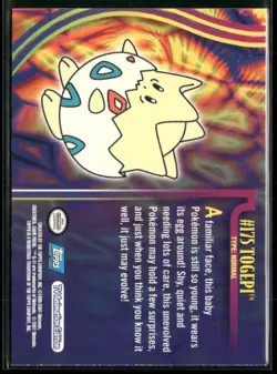 Togepi #175 Blue Logo - Pokemon Topps Johto TV Animation - Image 2