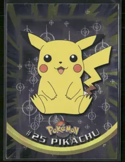 Pikachu #25 Ball Silver Foil Black Logo - Pokemon Topps TV Animation - Image 1