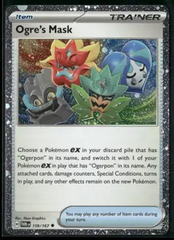 Ogre's Mask 159/167 Cosmos Holo - Pokemon TCG Twilight Masquerade 2024 NM - Image 1
