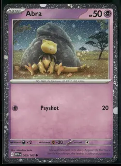 Abra 063/165 Cosmos Holo - Pokemon TCG 151 2023 NM - Image 1