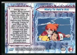 Misty To Ash's Aid #59 - Pokemon Topps Pokemon 2000 Movie Blue Logo NM - Image 2