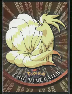 Ninetales #38 Sunray Silver Foil Black Logo - Pokemon Topps TV Animation - Image 1