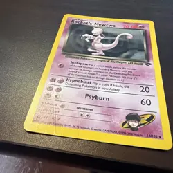 Rocket's Mewtwo - Gym Challenge Holo - 14/132 HP Creased Vintage Pokemon Card - Image 2