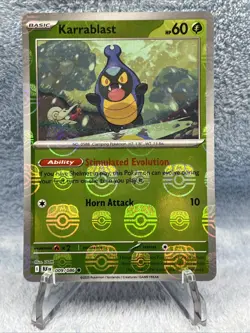 2025 Pokemon TCG - Karrablast- 009/086 - (Master Ball Pattern) - SV: Black Bolt - Image 2