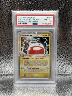 2004 POKEMON EX FIRE RED & LEAF GREEN #107 ELECTRODE EX-HOLO PSA 8 N 200 - Image 1